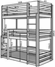 Κουκέτα Capolo-200 x 90-Leuko - Image 4