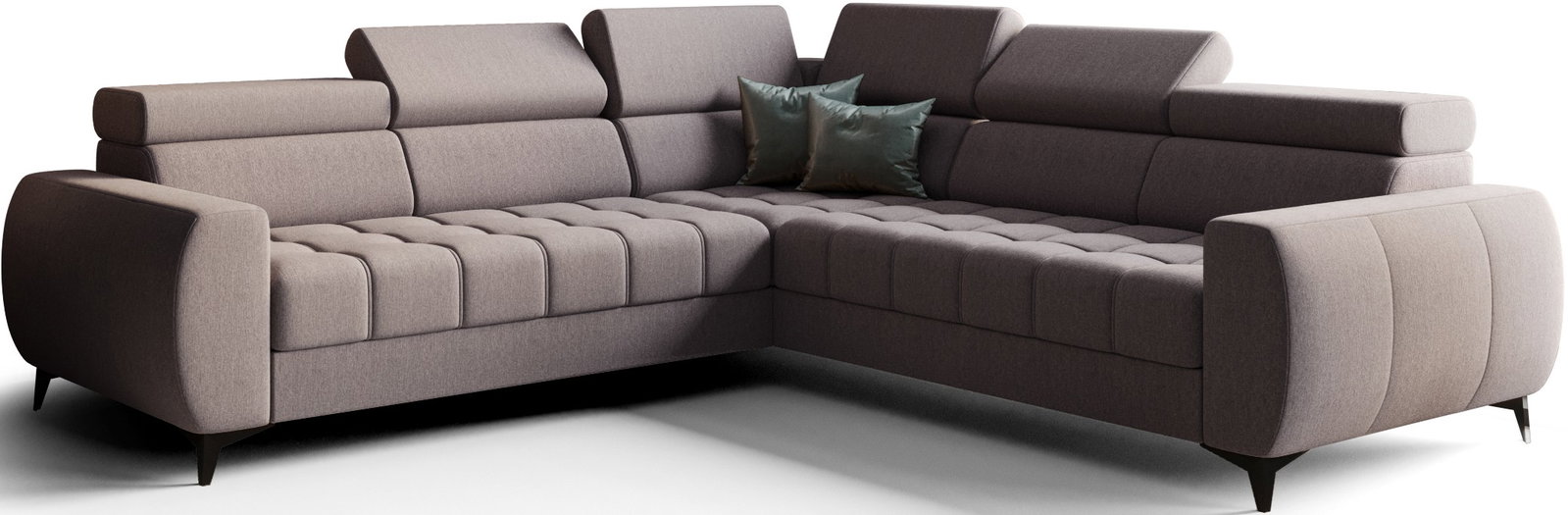77155ejzlu151zvo0327o34plt2q Γωνιακός καναπές Calyra Max-Γκρι-Δεξιά - Image 1