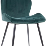 Καρέκλα Arco Velvet-Prasino (4 ΤΕΜ.)