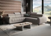 Γωνιακός καναπές Calyra Max Lthr-Γκρι-Δεξιά - Image 2