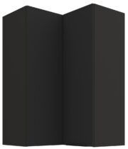 Κρεμαστό ντουλάπι γωνιακό Arianna 60x60 GN 90 2F-Μαύρο