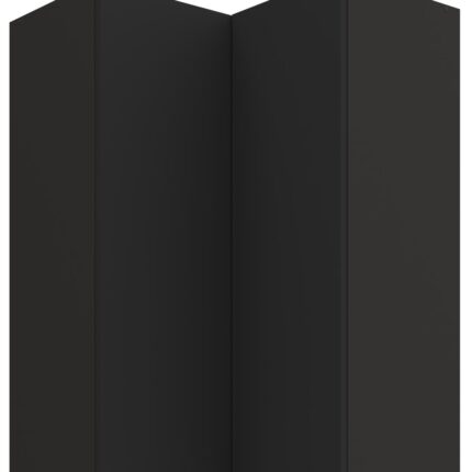 Κρεμαστό ντουλάπι γωνιακό Arianna 60x60 GN 90 2F-Μαύρο