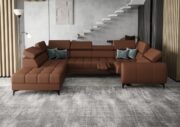 Γωνιακός καναπές Calyra Max I Relax Lthr-Κεραμιδί-Αριστερή - Image 2