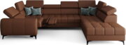Γωνιακός καναπές Calyra Max I Relax Lthr-Κεραμιδί-Δεξιά