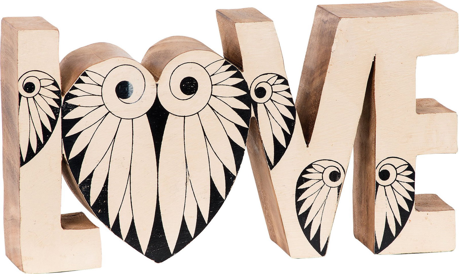 image_132394_figurka_drewniana_love_biala Διακοσμητικό Love Figurine White - Image 1