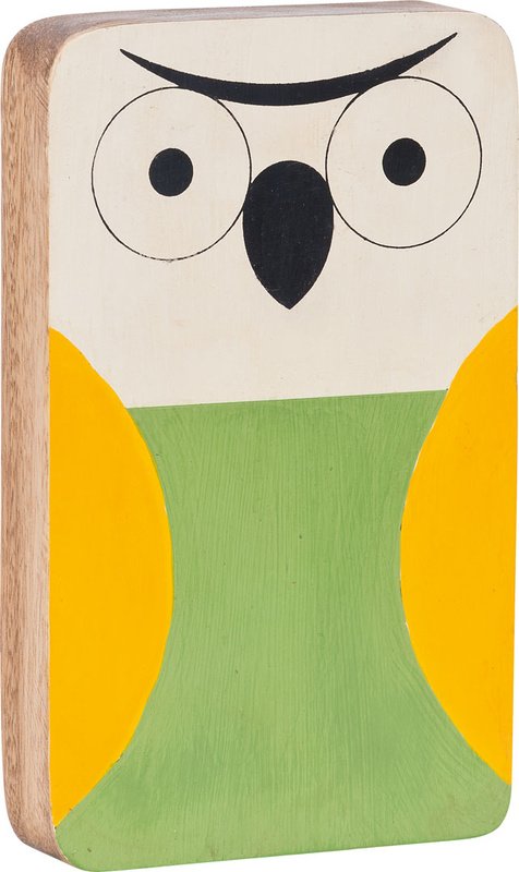 image_57991_adreas Διακοσμητική φιγούρα Owl Green/Yellow - Image 1