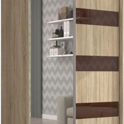 Ντουλάπα Bissom 120 συρόμενη-Drus-Kafe