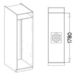 Επιδαπέδιο ντουλάπι ψυγείου Modernus 60 LO 210 2F - Image 2