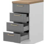 Επιδαπέδιο ντουλάπι Tahoma R-40-4MBOX-Γραφίτης