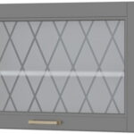 Ντουλάπι κρεμαστό Tahoma V5-90-1KSP με βιτρίνα-Γραφίτης