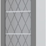 Ντουλάπι κρεμαστό Tahoma V9-60-1KS με βιτρίνα-Γραφίτης