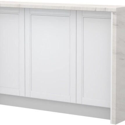 Πάγκος νησίδας Tahoma-Μήκος: 150 εκ.-Λευκό ματ-White Marble