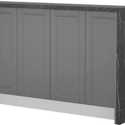 Πάγκος νησίδας Tahoma-Μήκος: 160 εκ.-Γραφίτης-Black Stone