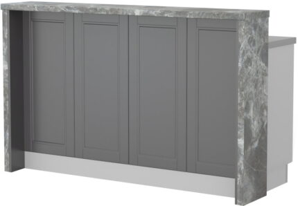 Πάγκος νησίδας Tahoma-Μήκος: 160 εκ.-Γραφίτης-Siena Marble