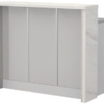 Πάγκος νησίδας Modena-Μήκος: 120 εκ.-Γκρι ανοιχτό-White Marble