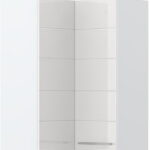 Ντουλάπι κρεμαστό γωνιακό Hudson V9-UG-2K-Λευκό - Λευκό γυαλιστερό