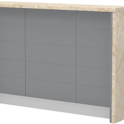 Πάγκος νησίδας Hudson-Μήκος: 150 εκ.-Γκρι-Latino Marble
