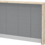 Πάγκος νησίδας Hudson-Μήκος: 160 εκ.-Γκρι-Latino Marble