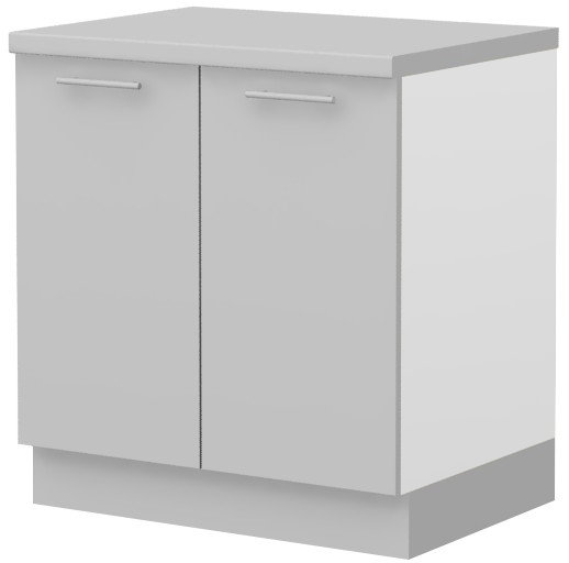 Modern-BP-K-3-58-KU-00 Πλαϊνό πάνελ επιδαπέδιου ντουλαπιού Hudson BP-K-Λευκό - Image 1