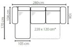 Γωνιακός καναπές Gemini Mini-Anthraki-Δεξιά - Image 2