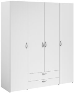 Ντουλάπα Dorm τετράφυλλη-Leuko-Χωρίς πατάρι
