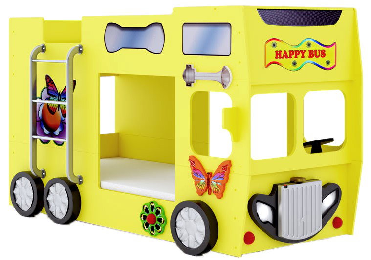 image_759765_yellow_huppy_bus_2_ Παιδικό Κρεβάτι Happy Bus-Kitrino - Image 1