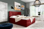 Επενδυμένο κρεβάτι Box 2-Kokkino-140 x 200 - Image 2