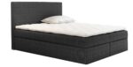 Επενδυμένο κρεβάτι Basic-Gkri Skouro-160 x 200