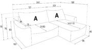 Γωνιακός καναπές Beth - Image 3