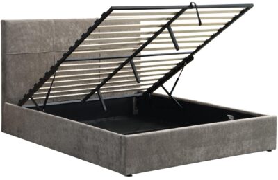 Επενδυμένο κρεβάτι Raziel-Kafe-160x200-Lift-Storage - Image 4