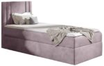 Επενδυμένο κρεβάτι Carmen Mini-Roz-100 x 200-Deksia