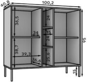 Μπουφές Code 3P-Prasino - Image 3