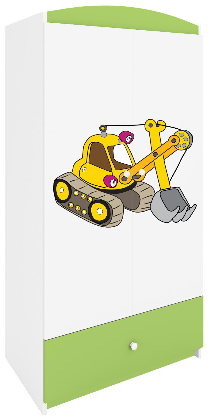 image_845224_szafa-babydreams-koparka-prasino_3_ Ντουλάπα Babydreams Cartoon-Prasino-Digger - Image 1