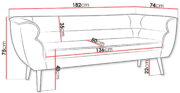 Καναπές Bal III τριθέσιος-Gkri Anoixto - Image 3