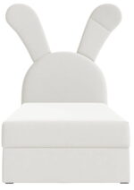 Παιδικό Επενδυμένο Κρεβάτι Bunny Light-Ekrou-Aristera - Image 3