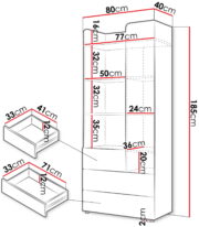 Βιβλιοθήκη Yuki 1D 3S tall-Mpez - Image 3