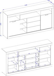 Μπουφές Windsor 2D3S plus - Image 3