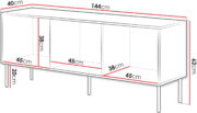 Έπιπλο τηλεόρασης Inserto 150 3D-Cashmere - Image 3