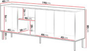 Μπουφές Inserto 190 3D1W-Mauro - Image 3