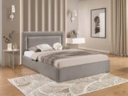 Επενδυμένο κρεβάτι Dream-Silver Gray-180 x 200 - Image 2