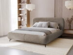 Επενδυμένο κρεβάτι Moe-Silver Gray-140 x 200 - Image 2