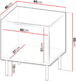 Σετ 2 κομοδίνα Almera - Image 3