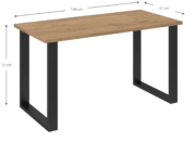 Τραπέζι Kingsale-138 x 67-Φυσικό σκούρο - Image 3