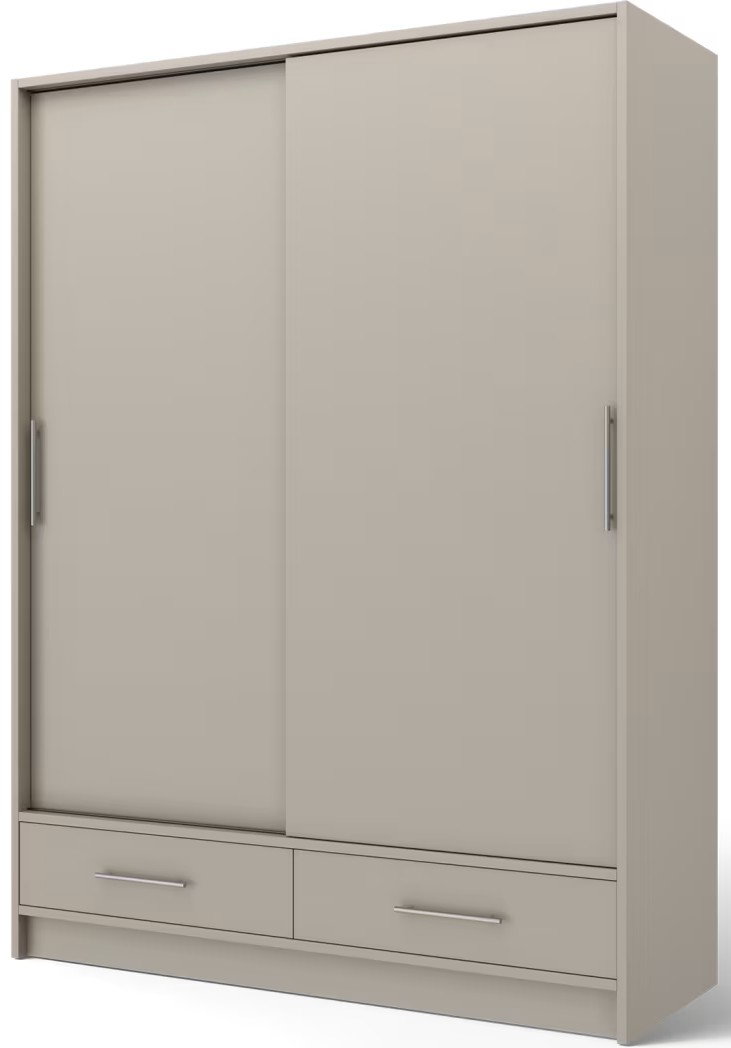 n601sirq783xo5z9u6uife9xusrz Ντουλάπα Vexa Δίφυλλη-Μπεζ-Χωρίς καθρέπτη - Image 1