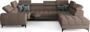 Γωνιακός καναπές Calyra Max I Relax-Καφέ-Δεξιά