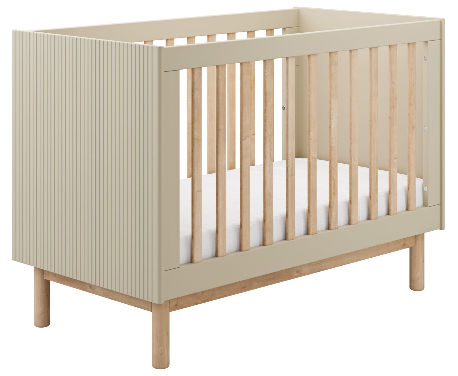 qvnlkqr42me28mrx6ffux11ntweg Βρεφικό Κρεβάτι Miloo-60x120-Σαμπανί - Image 1
