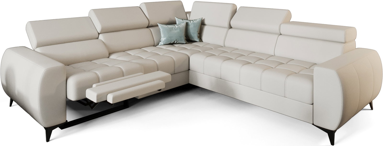 syg94mx8ae21d4evdffuqgxzfuou Γωνιακός καναπές Calyra II Relax Lthr-Κρεμ-Αριστερή - Image 1