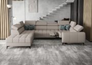 Γωνιακός καναπές Calyra Max I Relax Lthr-Γκρεζ-Αριστερή - Image 2