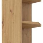 Κρεμαστό ντουλάπι γωνιακό με ράφια Nelor 30 G 90 ZAK -Γκρι σπέσιαλ - Φυσικό