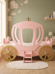 Παιδικό Κρεβάτι Princess Cariage-Roz - Image 2